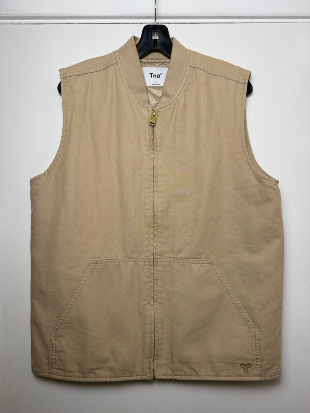 TNA Aritzia Women's Workwear Vest - Tan - Size Small